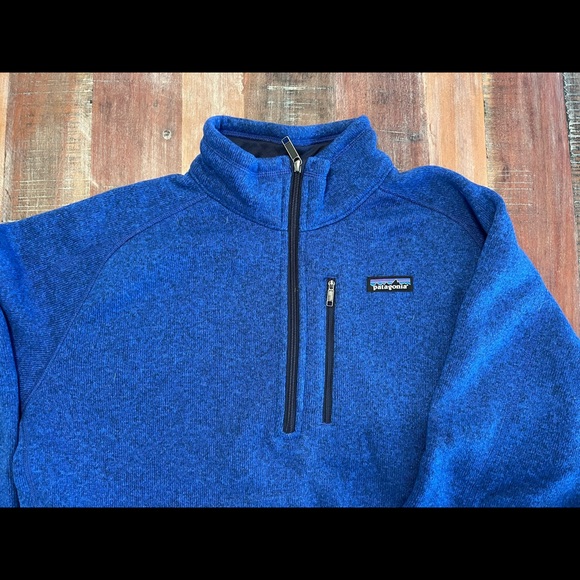 Patagonia Better Sweater 1/4 Zip XL in EUC Blue - Picture 2 of 6